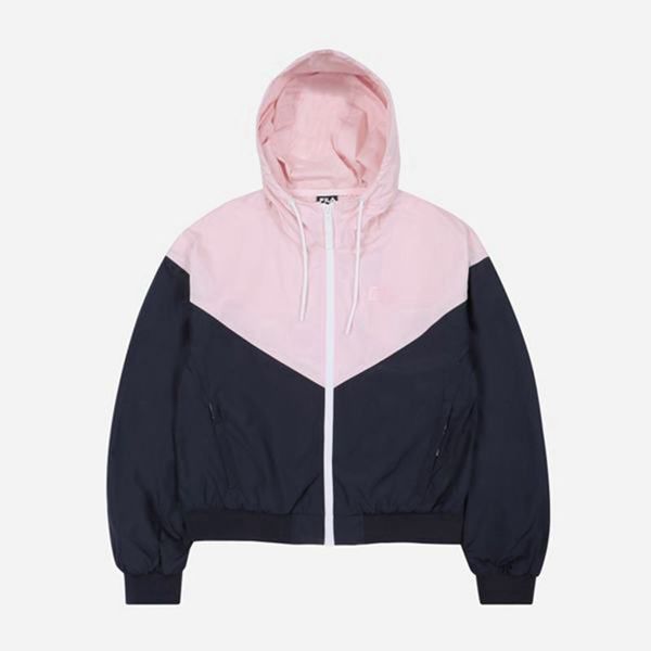 Fila Hooded Women's Jackets - Navy/Pink,NZ 283-29453